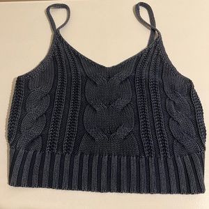 Navy crop top